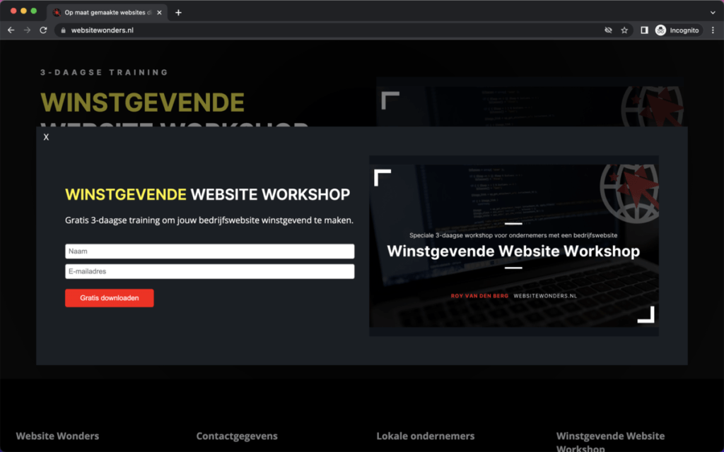 Wat doet een webdeveloper? 11 dingen om rekening mee te houden 9 Wat doet een webdeveloper - popup