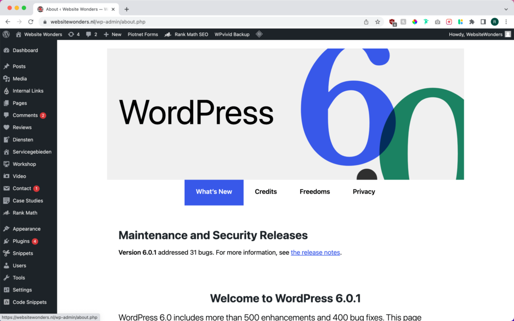 WordPress website onderhoud kosten