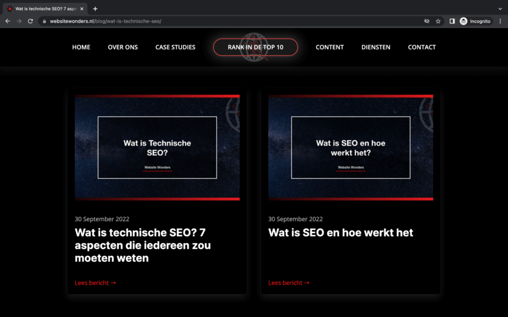 Wat is on page SEO - interne links