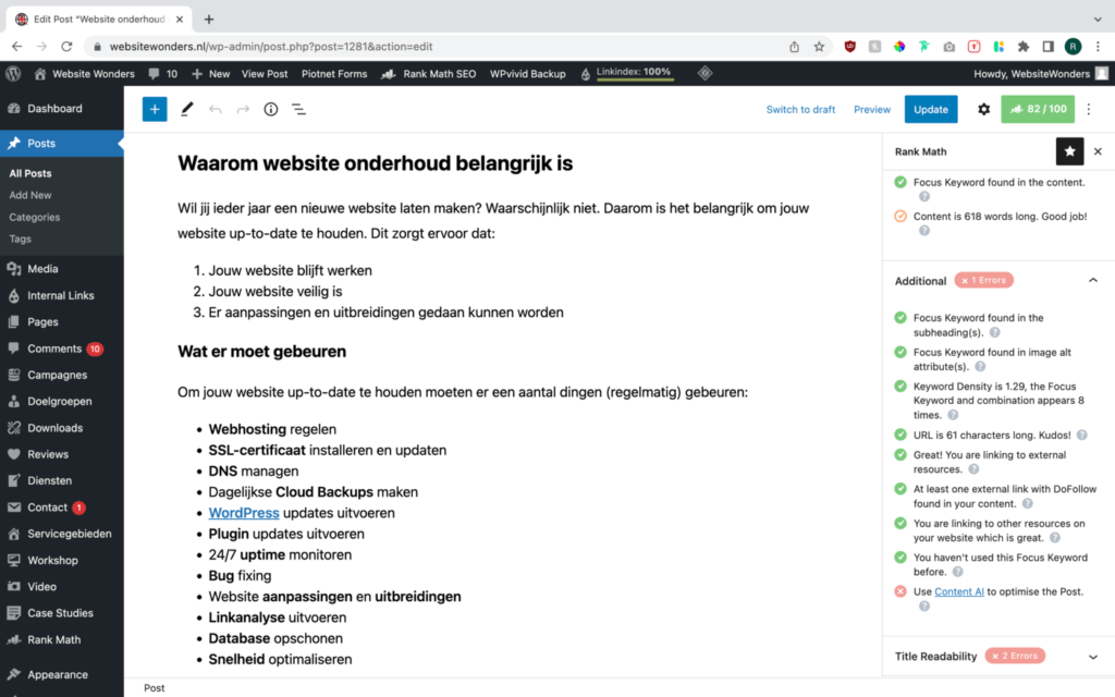 Wat is on page SEO - keywords